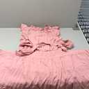 SHEIN LUNE Swiss Dot Ruffle Hem Belted Dress, SIZE M