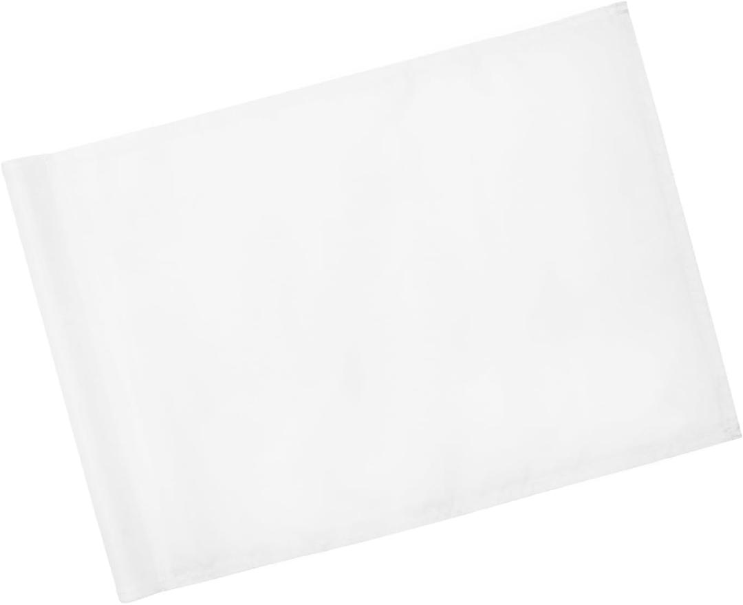 KINGTOP Golf Flag 20x14 Inch - Plain White, 420D Nylon, Tube Inserted - Standard Putting Green Flags for Backyard Practice, Golf Courses, Country Club, 1-Pack