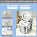Replacement Ice Basket Compatible with Magic Chef & for Frigidaire Countertop Ice Makers - Durable Storage Bucket, Direct Fit Spare Part, No Assembly Required (White)
