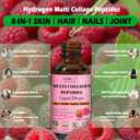 2 x Multi Collagen Peptides Liquid Drop Organic Hydrolyzed Collagen Complex w. Biotin, Vitamin C & Hyaluronic Acid, Liquid Collagen Types I, II, III, IV, V for Hair, Skin, Nails & Joint Health (EXP 10/30/27)