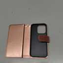 Varikke for iPhone 14 Pro Wallet Case Detachable with Card Holder for Women, Fashion Glitter PU Leather Strap Strong Magnetic Flip Wallet Removable Phone Case Cover for iPhone 14 Pro 6.1", Rose Gold
