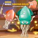YRIOWMI Dancing Octopus Baby Toy, Tummy Time Toys, Rechargeable Crawling Squid with Music and Light, Electric Interactive Octopus Toy for Birthday for 1 2 3 4 5 6 Year Old Boys Girls (Pink)