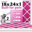 Colorfil 18x24x1 Air Filter (2-Pack) | Made in the USA | Color Changing | Remove Cat and Dog Odor | MERV 8 for Pet Hair Dander and Dust | 17.5"x23.5"x0.75" Exact Size