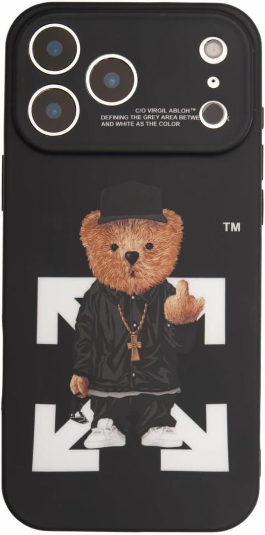 Cool Case Compatible with iPhone 17 pro max case,Designer for Boys,Funny Aesthetic Soft Silicone Gel Rubber Shockproof Cover Full Body Drop Protection (for iPhone 17 pro max) Black