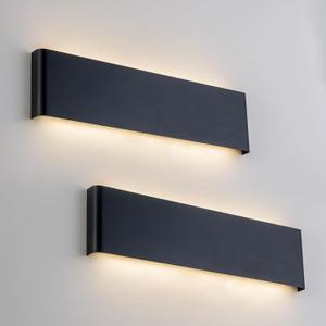 2 Pack 21.65in Modern LED Wall Sconces, Hardwired Up Down Lamp