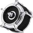 Motorcycle Air Filter for Harley Air Cleaner Davidson Air Intake Cleaners Harley Softail Touring Street Road King Glide Powersports Air Filters C-For Softail 93-15 Dyna Twin Cam 93-17Touring93-07Black (grey)