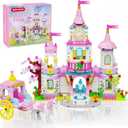 Princess Castle Building Blocks Set for Girls 6+ 634PCS Fairy Tale Dream Castle with Rotating Fountain & Movable Carriage Compatible with Lego Friends Gift for Kids, Girls, Princess Lovers