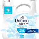Downy Free & Gentle Liquid Fabric Softener, 140 fl oz, 190 Loads, Hypoallergenic, Sensitive Skin Friendly Fabric Conditioner Liquid