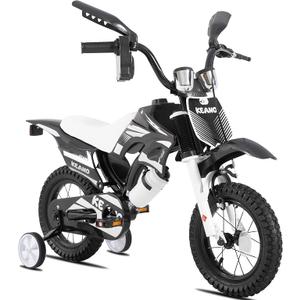 KEANO 12" Motocross Kids Bike for 2-4 Yrs Training Wheels, Black