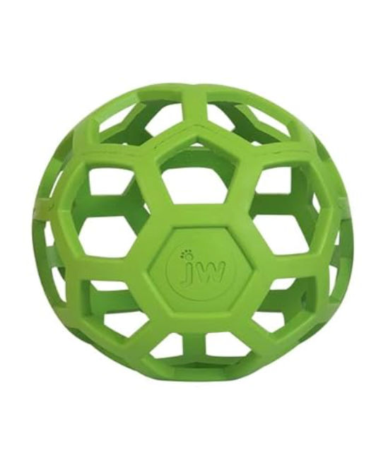JW Pet Hol-ee Roller Dog Toy Puzzle Ball, Natural Rubber, Extra Large (7.5 Inch Diameter) (Count of 1)