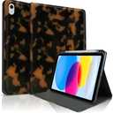 Case for iPad 11th (A16) 11-inch 2025 / 10th Generation 10.9-inch 2022, Cool Tortoiseshell Print Trendy Design Stand Folio Case with Pencil Holder, Anti-Slip and Anti-Shock - Turtleshell
