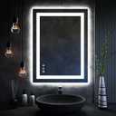 ISKM 32''L x 24''W LED Mirror for Bathroom Lighted Vanity Mirror for Wall Front Lights + Backlit LED Bathroom Mirror Anti-Fog Tempered Glass ETL Listed