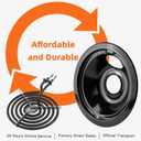Electric Stove Burner Drip Pans WB31M19(8) WB31M20(6) and Electric Stove Top Burner WB30M1(6") WB30M2(8") Compatible for G-E Hot-point Ken-more General Electric Stove Parts by MIFLUS