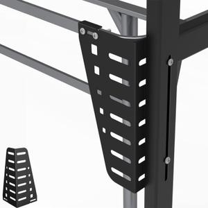 2 x 2 PCS Headboard Brackets for Metal Bed Frame, Attach Headboard to Bed Frame, Adjustable Bed Headboard Brackets, Compatible with 14,16,18 inches Headboards, Black