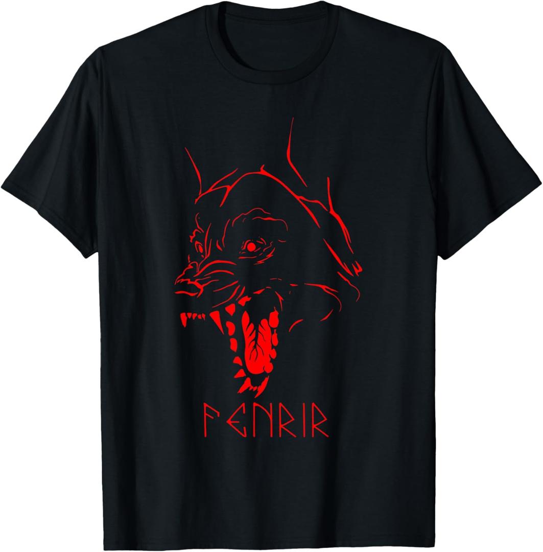 Fenrir Wolf Of Odin Old Norse Mythology Viking Celtic Fenris T-Shirt, XL