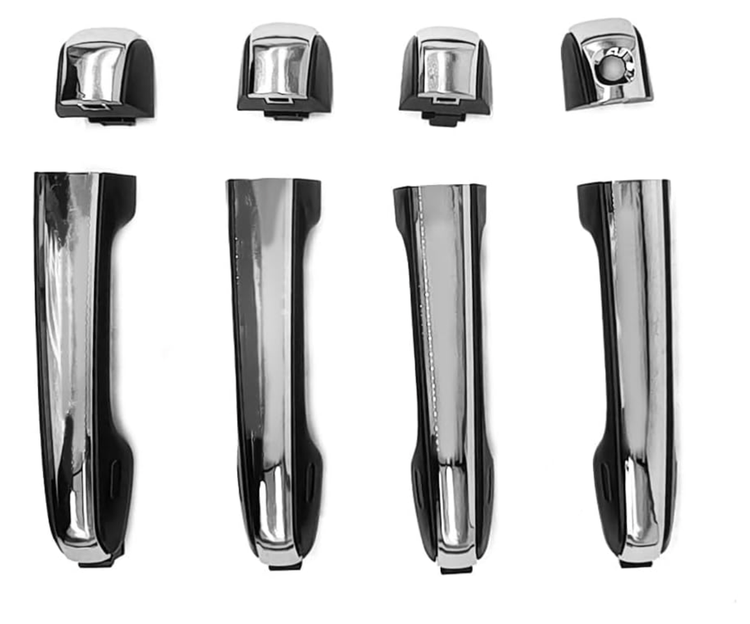 Exterior Door Handle 4Pcs Compatible with Toyota 4Runner Lexus GX460 2010-2021 Front and Rear Door Handle Replace 69210-60170 69250-60060 69250-60070 69250-60050 4Pack Chrome
