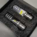 AC/DC 9-48V P15D LED Bulb,1800LM Super Bright H6M ATV LED Headlight Bulbs,4xCOB Chips Hi/Lo Beam Replement for Motorcycle,Yamaha,ATVS YFM350 450 400 660 700 Raptor.2-Pack., Silver