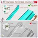 Mahjong Racks with Pushers - Set of 4 Clear Acrylic Mahjong Racks and Bag for American Mahjongg Accessories