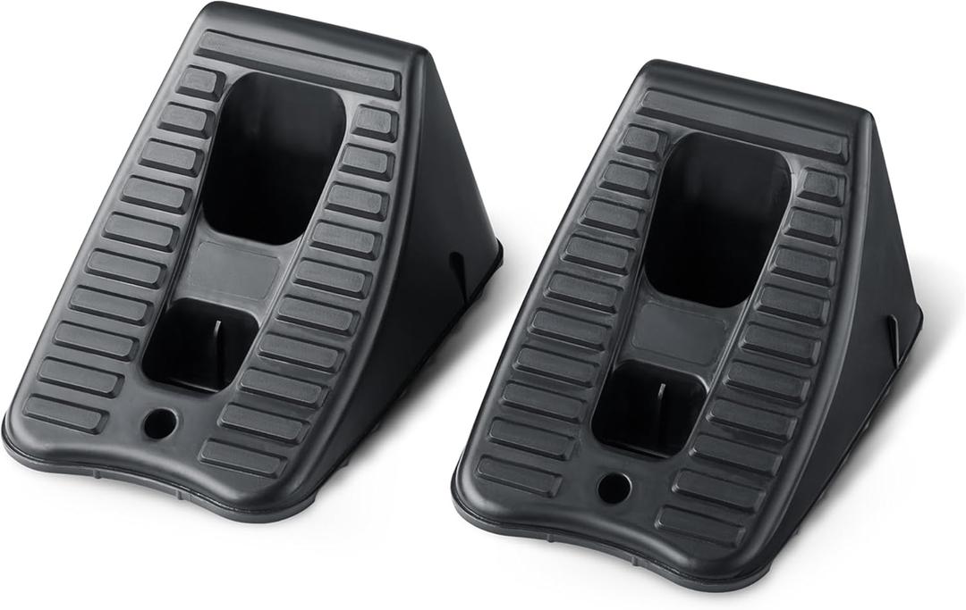 Amazon Basics - Automotive Wheel Chocks, Black, 2 Pack