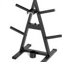 A-Frame Weight Plate Tree for 1" Olympic Plates - Holds 300 lbs, Dumbbell Rack and Home Gym Storage Stand - Organize Your Workout Area