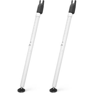 Sliding Glass Door Security Bar, Patio Door Barricade Security Bar, Apartment BarSliding Door Security Bar, Door Jammer, White, 2 Pack