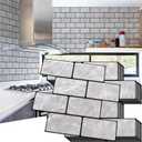 Art3d Peel and Stick Backsplash, 10-Pack Thickened Stick on Subway Tiles, Faux Ceramic Tiles for Kitchen, Bathroom, Jade Marble