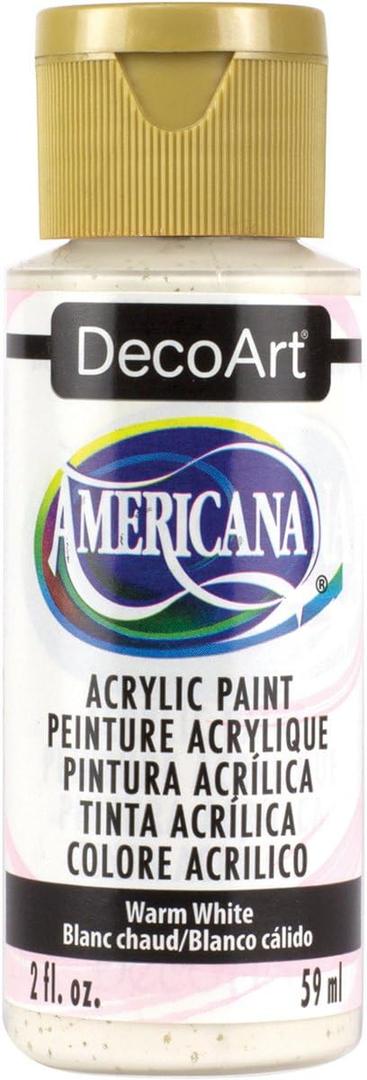 DecoArt Americana Acrylic Paint, 2-Ounce, Warm White (2 Fl Oz (Pack of 1))