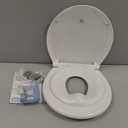 Jool Baby Quick Flip Toilet Seat with Built-in Potty & Splash Guard for Toddler Training, Slow Close (Round)