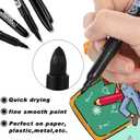 Thenshop 300 Pack Permanent Markers Bulk Back to School Teacher Supplies Gifts Fine Point Waterproof Marker Works on Plastic, Wood, Stone, Metal, Glass for Office Classroom Rewards(Black)