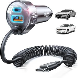 LISEN 90W for iPhone 17 16 15 Pro Max Car Charger USB C Fast Charge,Super Fast for iPhone 17 16 Car Charger USB C Adapter for iPhone 17e 16 15 Pro Max Plus Air,Samsung Galaxy S26 Ultra, Android,90inch
