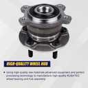 KUSATEC 512500 Rear Wheel Bearing and Hub Assembly Fit for Ford Escape AWD 2013-2018, Lincoln MKC AWD, Select, Reserve 2015-2019, 5 Lug w/ABS