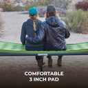 Teton Outfitter Sleeping Pad for Cot, Extra Thick Comfortable Camping Mattress for Adults, Portable Roll-Up Camp Pad, Durable Foam Cushioning, Sequoia Mammoth | 79 x 52 x 3