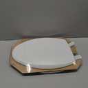 Mayfair Cassel Slow Close Toilet Seat, Easy Clean, Non Slip Premium Wood Seat, Easy Install, Made in USA, Elongated, White