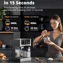 AIRMSEN 20 Bar Espresso Machine with Automatic Milk Frother, Cappuccino & Latte Coffee Maker with Quick Brew Dual Boiler (1350W + 1000W), Stainless Steel, 60oz Water Tank, Touchscreen