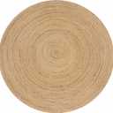 Rug Area Rugs Natural Jute 3' Round for Livingroom Bedroom Washable Reversible RagRug Braided Carpet Farmhouse Kitchen Indoor Outdoor Area Runner Mat for Hallway, Entryway,Garage, Patio