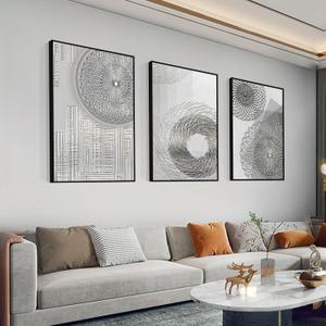 Abstract Wall Art Large Size Boho Canvas Wall Art Minimalist Neutral Wall Decor Yellow Grey Blue Artwork Modern Painting Prints for Living Room Bedroom 24x32 Inch Framed Set of 3