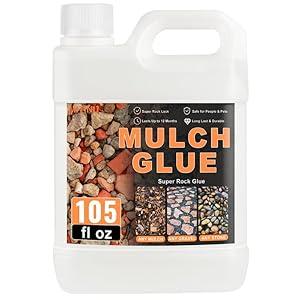 Rock Glue for Landscaping, 105 fl oz – Strong Gravel Binder & Stone Adhesive for Walkways, Patios, and Driveways, Fast-Drying Mulch Glue for Rocks, Pebbles, and Decomposed Granite Stabilizer​