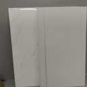 Haimin Wall Panels Peel and Stick 10 Pieces 23.6x11.8in (19.4 Sq. Ft. Coverage) Lightweight Backsplash Marble Look Tile (not Real Marble) Ideal for Kitchen Bathrooms Living Rooms Bedrooms (White-LYB)