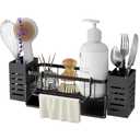 HWultra Sponge Holder for Kitchen Sink, with 4 Brush Holder and Stainless Steel Self Drain Tray (2 sponge holder+ 4 small holder)