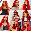 Red Body Wave Bundles Braight Red Bundle 30 32 34 Inch 8A Grade Peruvian Virgin Hair Mixed Length 150g/3 Bundles Double Weft Hair Weave