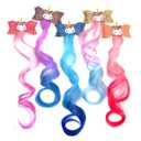 5- Colored Hair Clips For Girls Hair Extensions For Kids