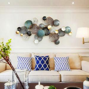 edaknez Large Metal Wall Decor, Metal Flower Wall Art for Living Room, 3D Stacked Leaves Wall Art Decor, Nautical Coastal Outdoor Indoor Wall Decor, Home Decoration (D 52 inch x 27 inch)