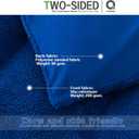 QUILTINA Shu Velveteen Warm Duvet Cover Set with 2 Pillowcases, King Size Coral Fleece Luxury Quilt Cover, Double Sided - Velvet and Sanded Fabric, Delicate Soft Fluffy, Blue, 104" x 90"