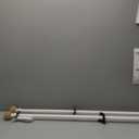 EXCLUSIVE HOME Rope Knot 1" Curtain Rod and Coordinating Finial Set, Matte White, Adjustable 36"-72"