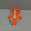 QWORK 1/2" x 100' Fiberglass Tape Measure, Engineer's Open Reel Dual Sided Measure, Orange (30M /100 FT)