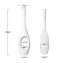 Rocendlor 23.6" White Tall Floor Vase – Donut-Shaped Oval Body with Slim 3cm Neck, Modern Tall Decorative Vases for Living Room, Entryway, Office Decor – Resin Floor Vase