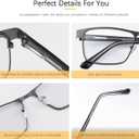 YIMI Photochromic Nearsighted Distance Glasses Spring Hinge UV400 Sunglasses Anti-Blue Light Myopia Glasses for Men Women (Black, -2.50, x)