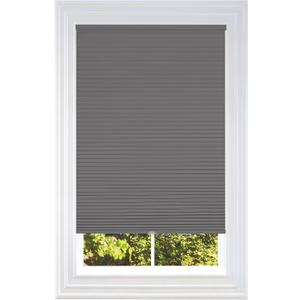 BlindsAvenue Cellular Honeycomb Cordless Shade, 9/16" Single Cell, Blackout, Anthracite, Size: 27" W x 48" H