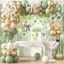 Martini Bow Birthday Party Decorations, Green Pink A Tini Bit Older Banner Hanging Swirls, Martini Glass Balloon Foil Curtain Balloon Arch for Girls Women Trendy Martini Bar Bachelorette Bridal Shower
