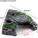 Reptile Box Shelter Terrarium Hideout Caves Turtle Ramp Basking Platform Habitat Decor Humidify Hide Cave Resin Rock